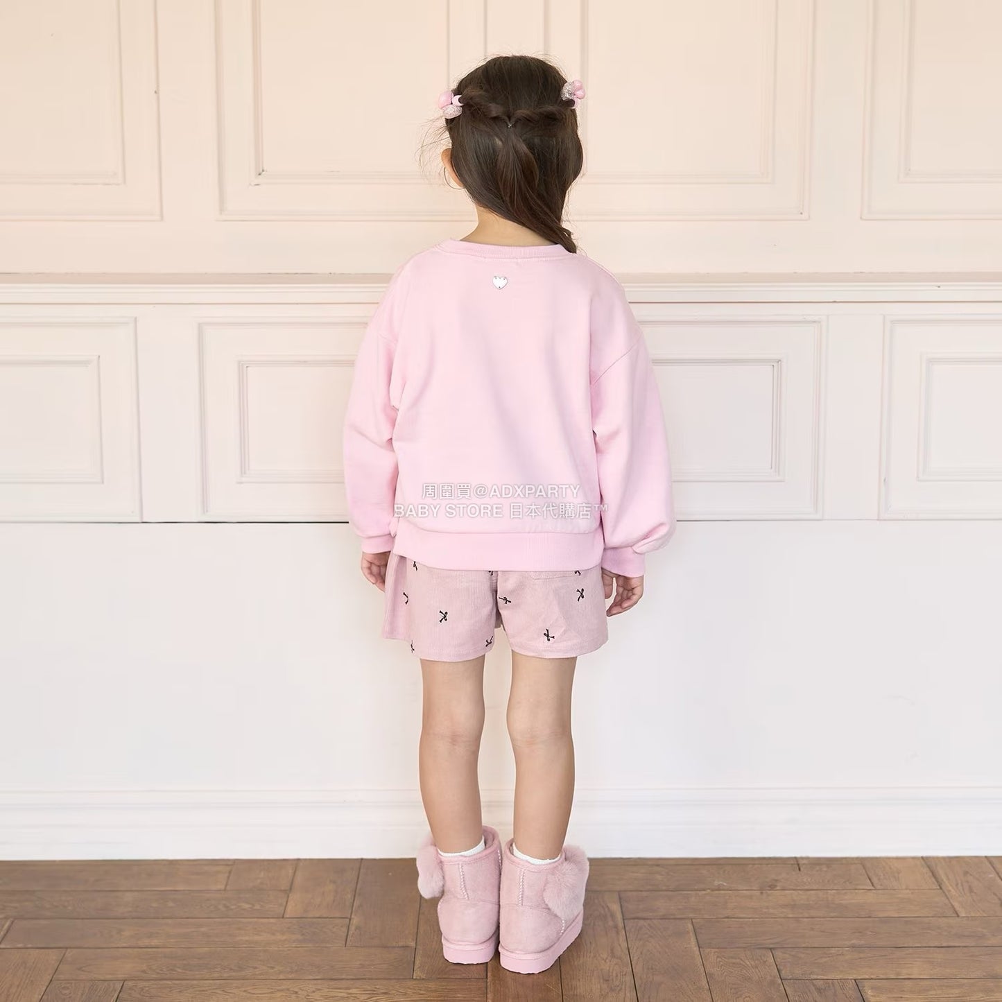 日本童裝 Ly# mine 蝴蝶結刺繡衛衣 100-150cm 女童款 秋季 TOPS