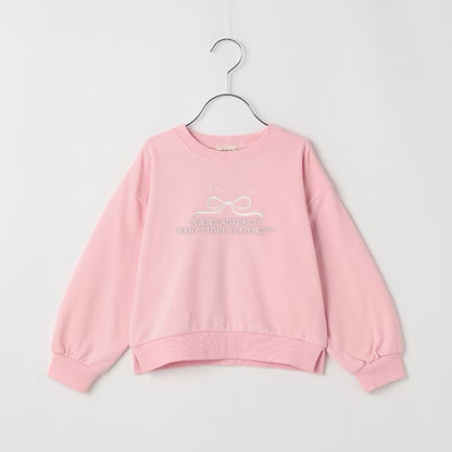 日本童裝 Ly# mine 蝴蝶結刺繡衛衣 100-150cm 女童款 秋季 TOPS