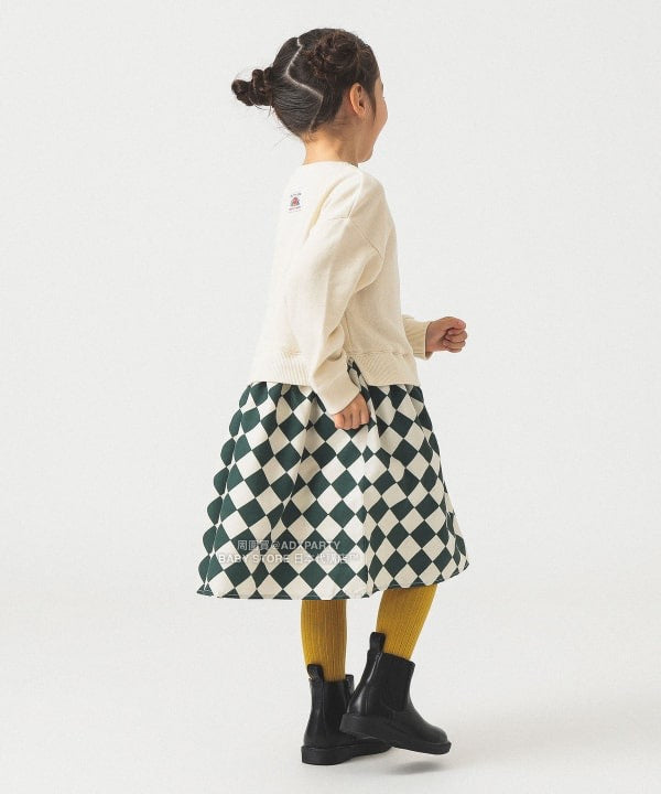 日本童裝 B:MING by BEAMS 【別注版】FRUIT OF THE LOOM 拼接連身裙 100-130cm 女童款 秋冬季 DRESSES