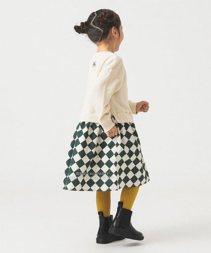 日本童裝 B:MING by BEAMS 【別注版】FRUIT OF THE LOOM 拼接連身裙 100-130cm 女童款 秋冬季 DRESSES