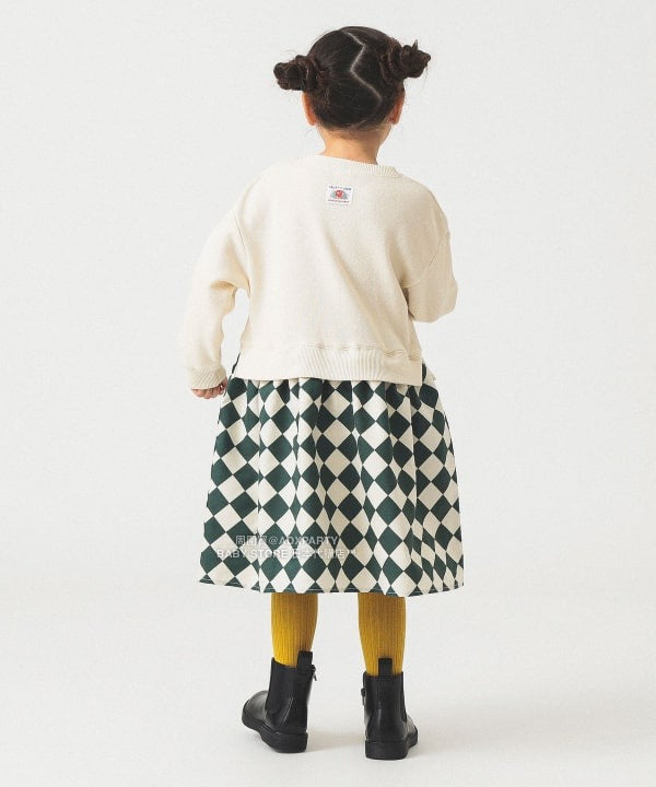 日本童裝 B:MING by BEAMS 【別注版】FRUIT OF THE LOOM 拼接連身裙 100-130cm 女童款 秋冬季 DRESSES