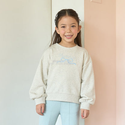 日本童裝 Ly# mine 蝴蝶結刺繡衛衣 100-150cm 女童款 秋季 TOPS