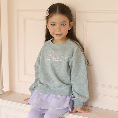 日本童裝 Ly# mine 蝴蝶結刺繡衛衣 100-150cm 女童款 秋季 TOPS