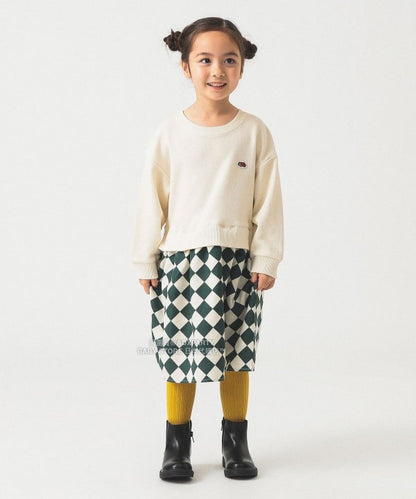 日本童裝 B:MING by BEAMS 【別注版】FRUIT OF THE LOOM 拼接連身裙 100-130cm 女童款 秋冬季 DRESSES