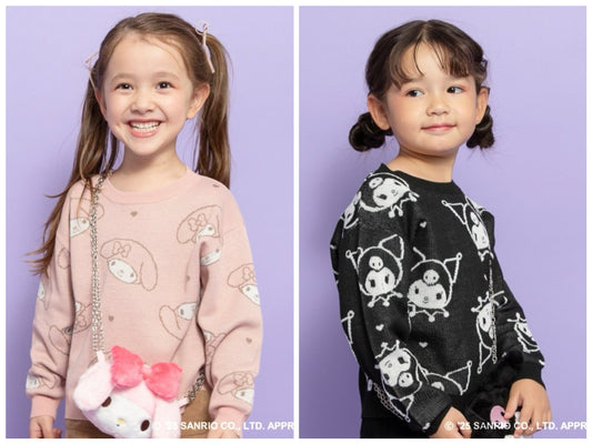 日本童裝 Branshes x Sanrio 針織毛衣 95-150cm 女童款 秋季 TOPS