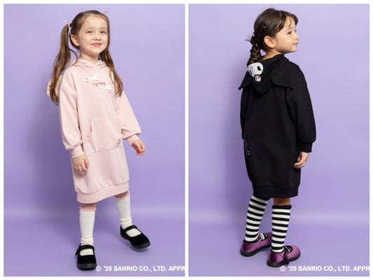 日本童裝 Branshes x Sanrio 連帽衛衣裙 80-150cm 女童款 秋季 DRESSES