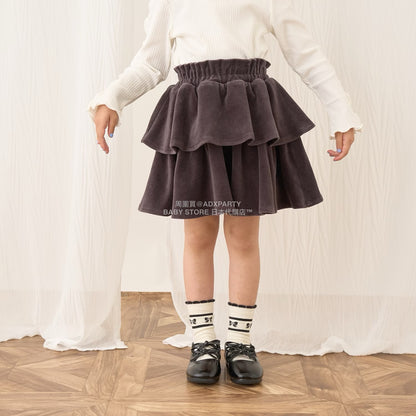 日本童裝 Ly# mine 天鵝絨蛋糕裙 100-150cm 女童款 秋季 SKIRTS
