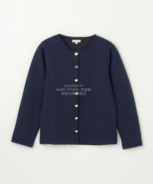 日本童裝 aF#a325 蓬鬆提花針織外套 110-160cm 女童款 秋季 OUTERWEAR 