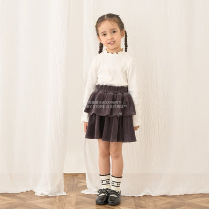 日本童裝 Ly# mine 天鵝絨蛋糕裙 100-150cm 女童款 秋季 SKIRTS