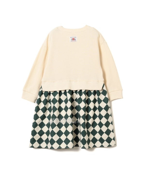 日本童裝 B:MING by BEAMS 【別注版】FRUIT OF THE LOOM 拼接連身裙 100-130cm 女童款 秋冬季 DRESSES