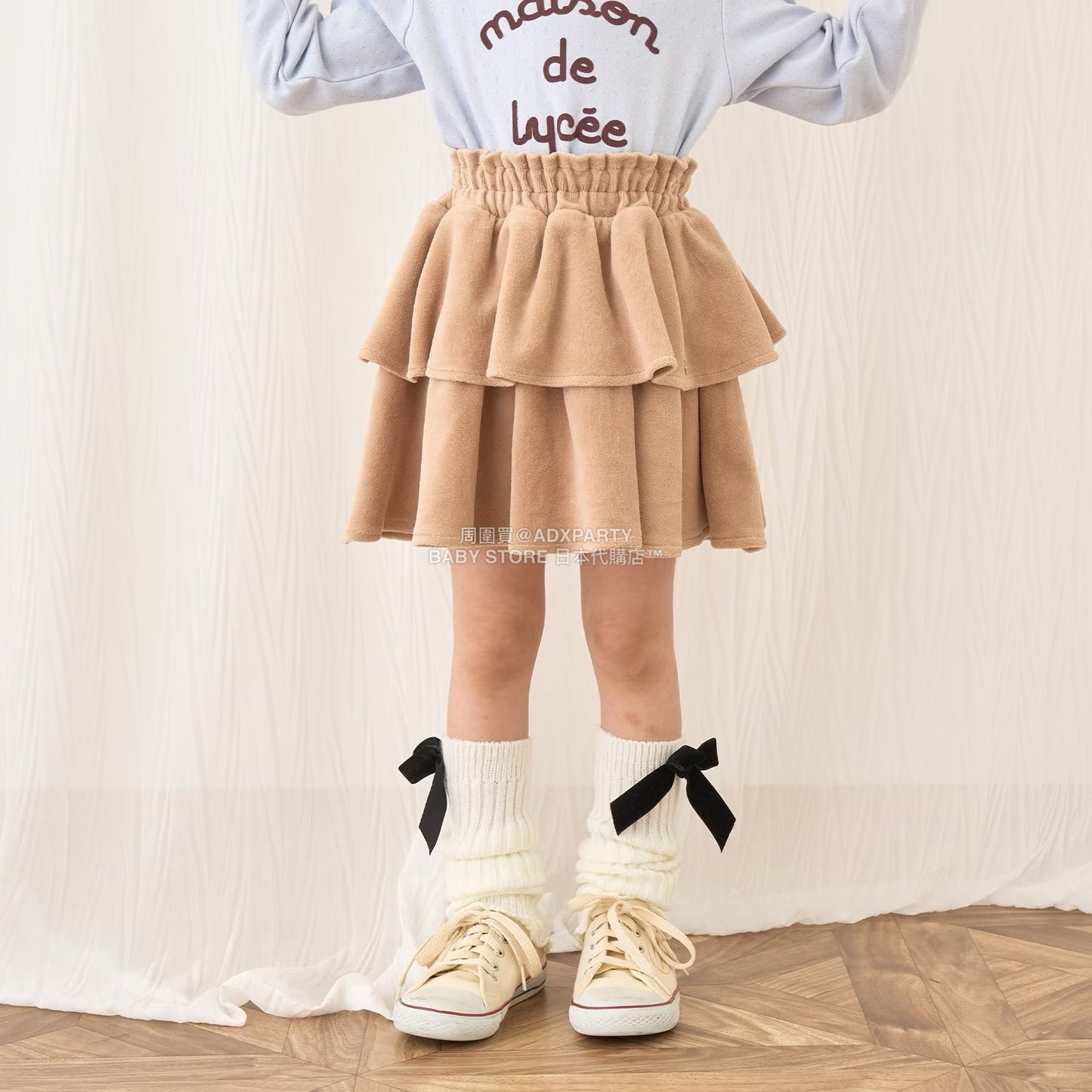 日本童裝 Ly# mine 天鵝絨蛋糕裙 100-150cm 女童款 秋季 SKIRTS