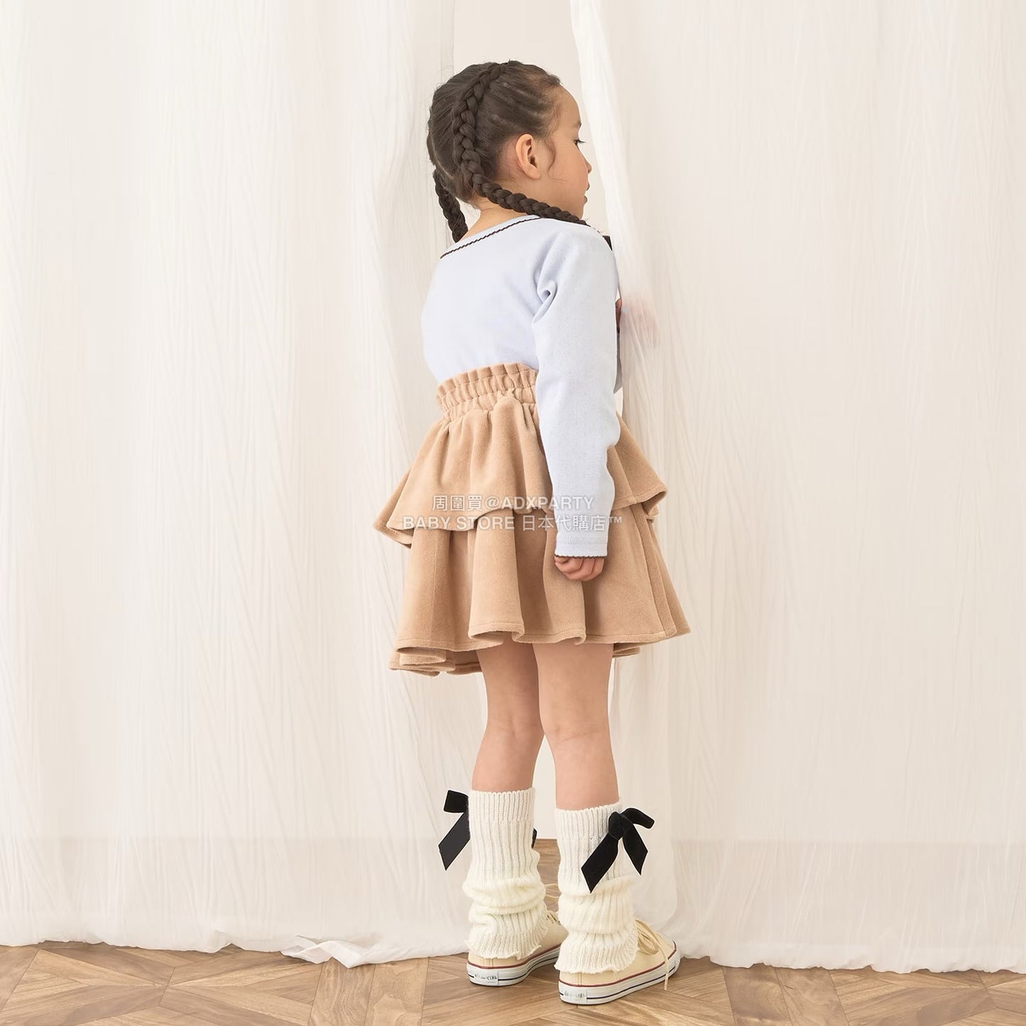 日本童裝 Ly# mine 天鵝絨蛋糕裙 100-150cm 女童款 秋季 SKIRTS