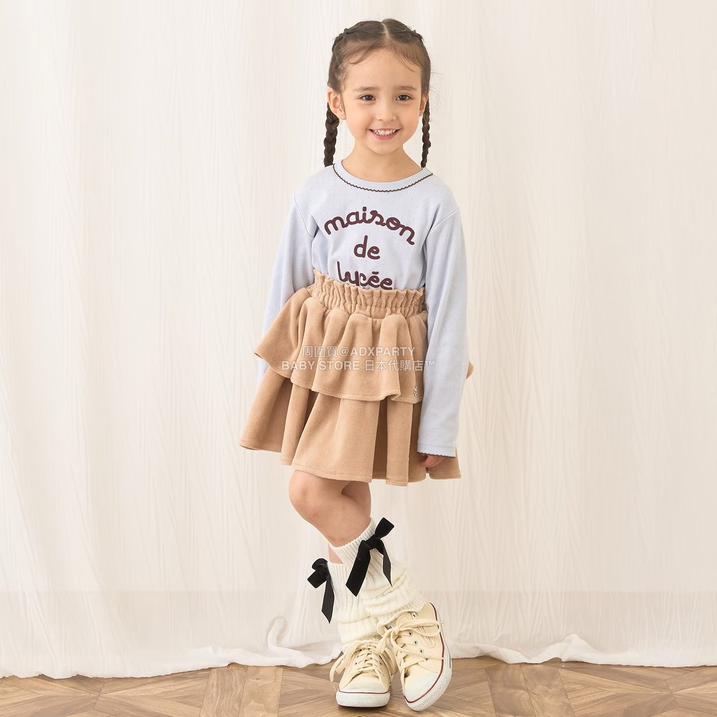 日本童裝 Ly# mine 天鵝絨蛋糕裙 100-150cm 女童款 秋季 SKIRTS