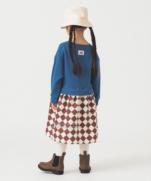 日本童裝 B:MING by BEAMS 【別注版】FRUIT OF THE LOOM 拼接連身裙 100-130cm 女童款 秋冬季 DRESSES