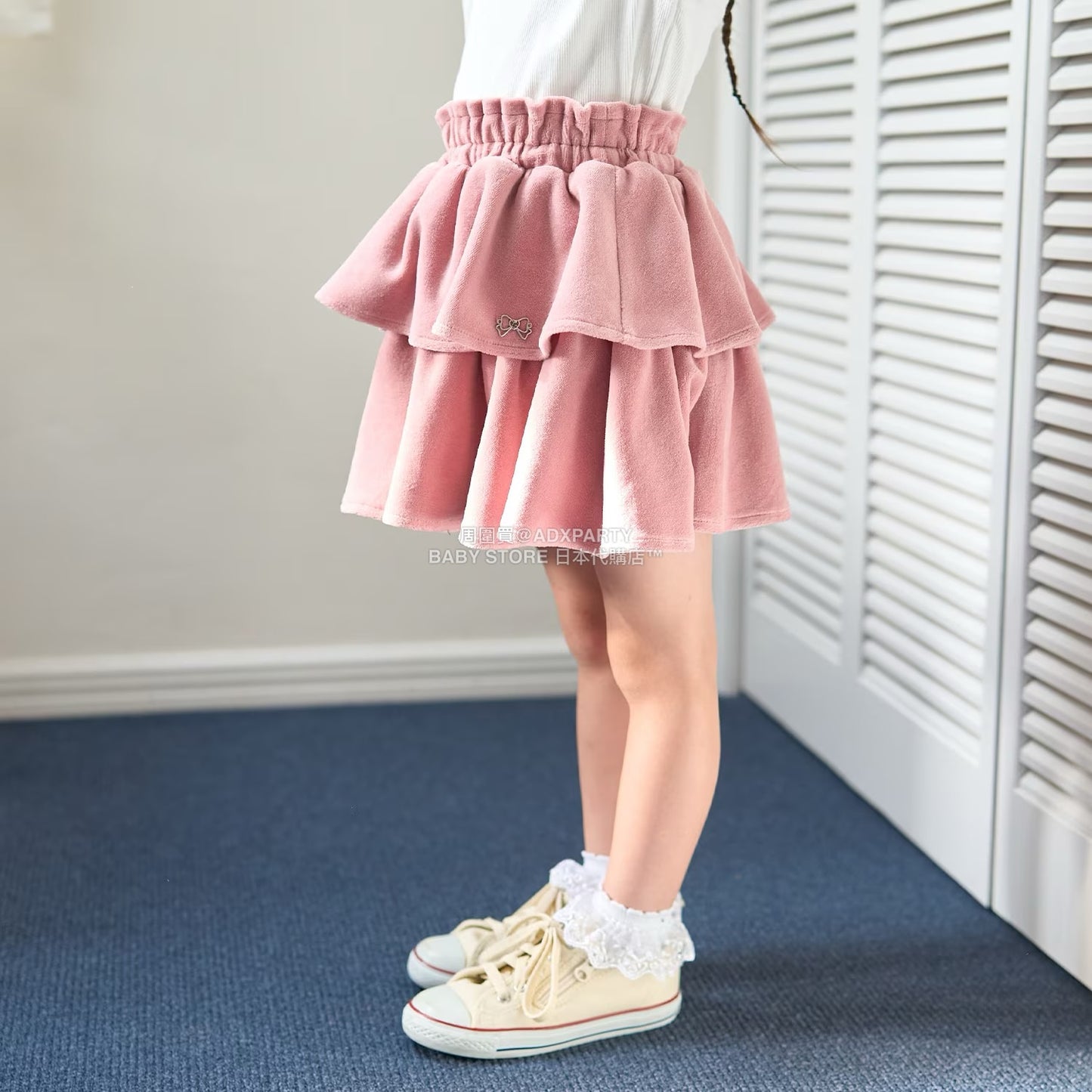 日本童裝 Ly# mine 天鵝絨蛋糕裙 100-150cm 女童款 秋季 SKIRTS