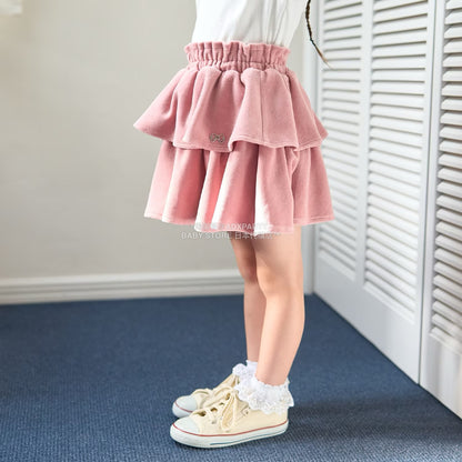 日本童裝 Ly# mine 天鵝絨蛋糕裙 100-150cm 女童款 秋季 SKIRTS