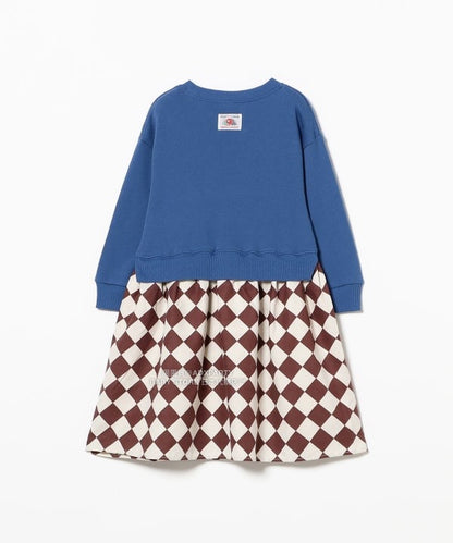 日本童裝 B:MING by BEAMS 【別注版】FRUIT OF THE LOOM 拼接連身裙 100-130cm 女童款 秋冬季 DRESSES