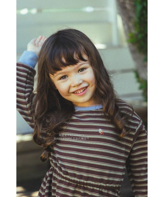 日本童裝 BEAMS mini 間條連身裙 90-140cm 女童款 秋冬季 DRESSES