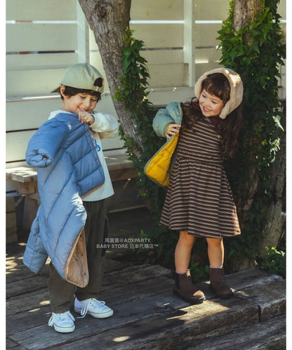 日本童裝 BEAMS mini 間條連身裙 90-140cm 女童款 秋冬季 DRESSES