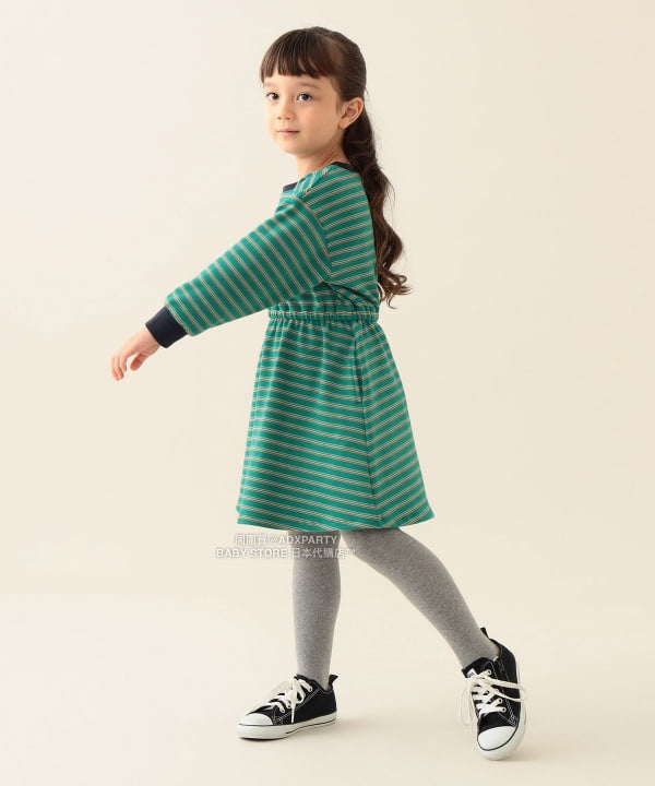 日本童裝 BEAMS mini 間條連身裙 90-140cm 女童款 秋冬季 DRESSES