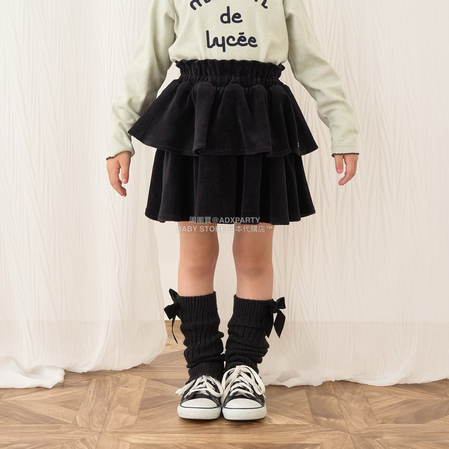 日本童裝 Ly# mine 天鵝絨蛋糕裙 100-150cm 女童款 秋季 SKIRTS
