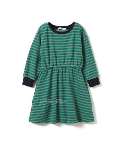 日本童裝 BEAMS mini 間條連身裙 90-140cm 女童款 秋冬季 DRESSES