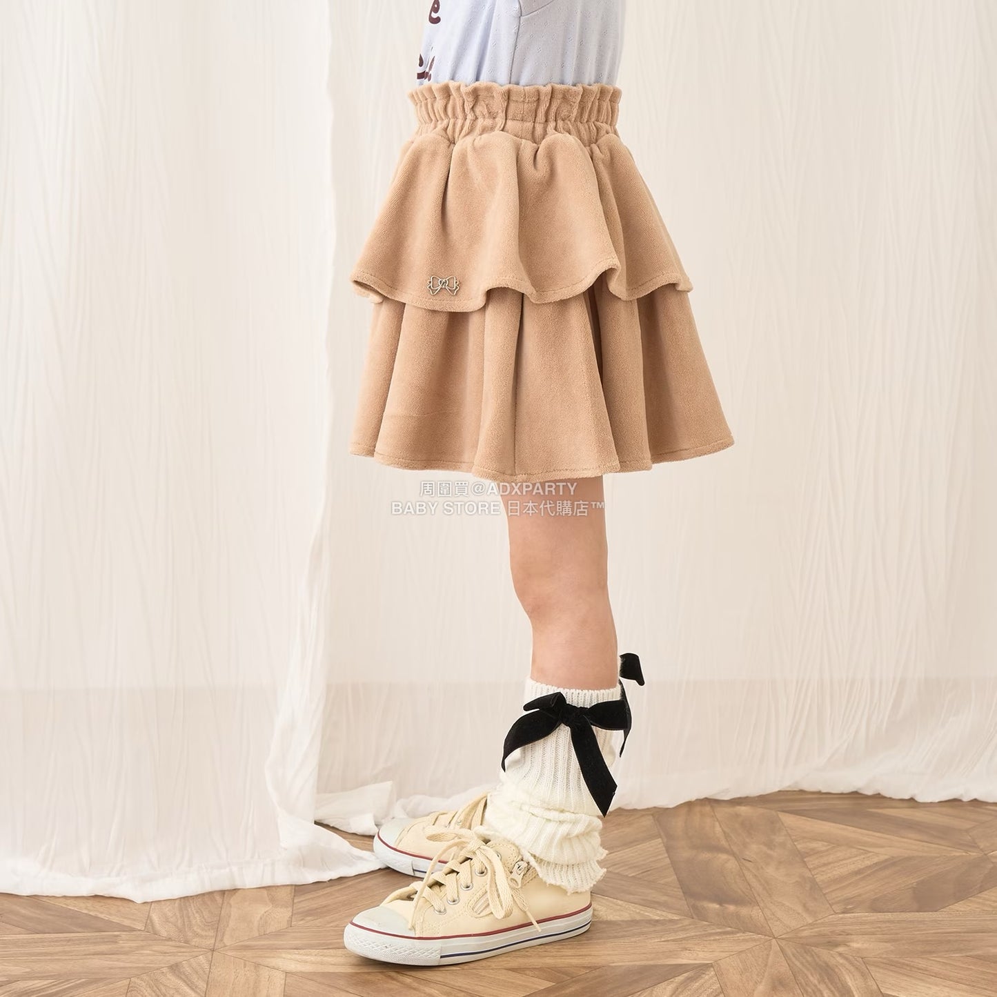 日本童裝 Ly# mine 天鵝絨蛋糕裙 100-150cm 女童款 秋季 SKIRTS