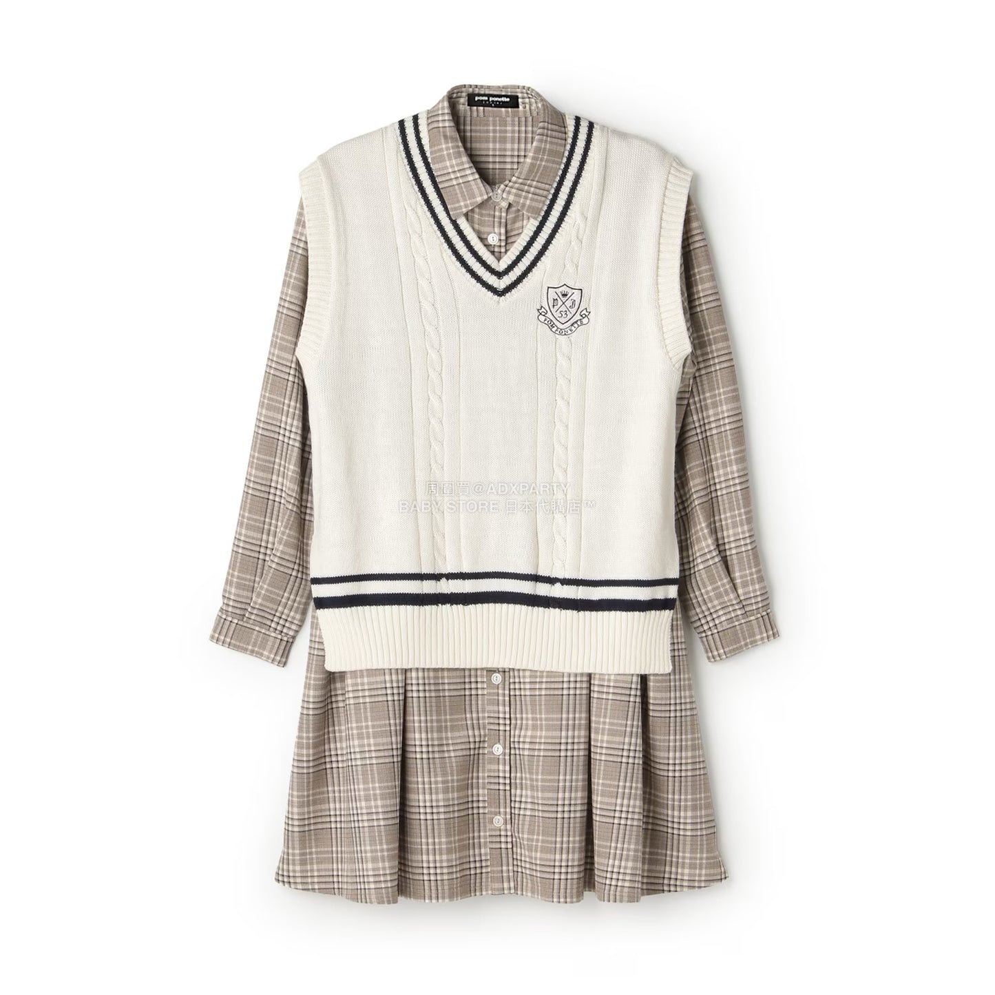 日本直送 pom ponette junior 福袋6點 140-165cm 女童款 2026年日本新春福袋 福袋不參與$900免運 滿$900可加$25免運【日本預售：2026年1月1日】