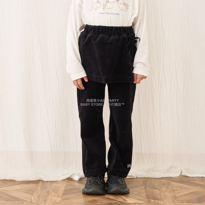 日本童裝 Ly# mine 天鵝絨喇叭褲連裙 100-150cm 女童款 秋季 SKIRTS PANTS