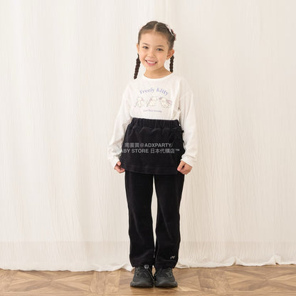 日本童裝 Ly# mine 天鵝絨喇叭褲連裙 100-150cm 女童款 秋季 SKIRTS PANTS