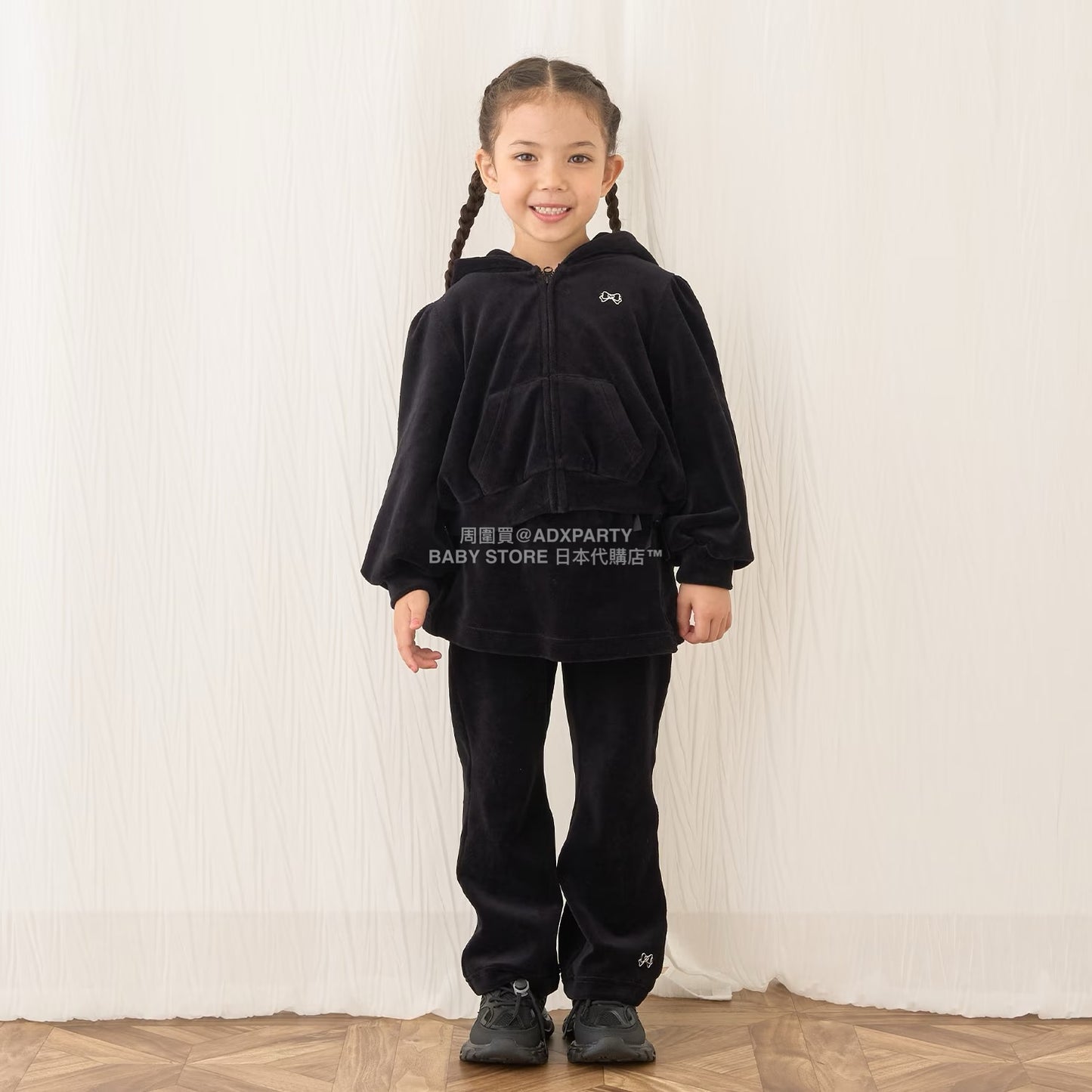 日本童裝 Ly# mine 天鵝絨喇叭褲連裙 100-150cm 女童款 秋季 SKIRTS PANTS