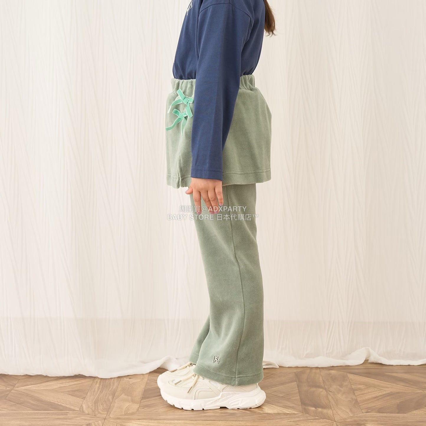 日本童裝 Ly# mine 天鵝絨喇叭褲連裙 100-150cm 女童款 秋季 SKIRTS PANTS
