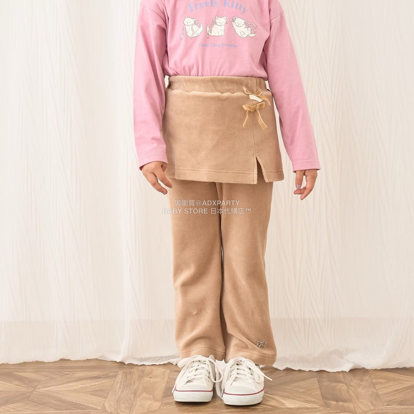 日本童裝 Ly# mine 天鵝絨喇叭褲連裙 100-150cm 女童款 秋季 SKIRTS PANTS