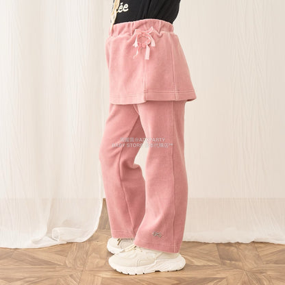 日本童裝 Ly# mine 天鵝絨喇叭褲連裙 100-150cm 女童款 秋季 SKIRTS PANTS