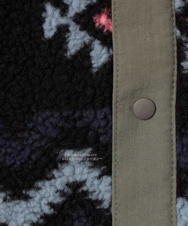 日本童裝 BEAMS mini 2Way 雙面兩著 全花紋毛絨連帽外套 90-140cm 男童款/女童款 秋冬季  (適合初秋、香港平均溫度、寒冷天氣）OUTERWEAR 