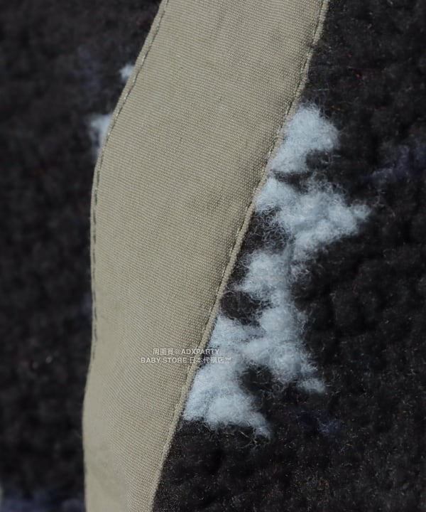 日本童裝 BEAMS mini 2Way 雙面兩著 全花紋毛絨連帽外套 90-140cm 男童款/女童款 秋冬季  (適合初秋、香港平均溫度、寒冷天氣）OUTERWEAR 