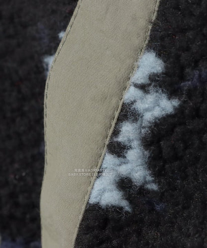 日本童裝 BEAMS mini 2Way 雙面兩著 全花紋毛絨連帽外套 90-140cm 男童款/女童款 秋冬季  (適合初秋、香港平均溫度、寒冷天氣）OUTERWEAR 