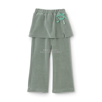 日本童裝 Ly# mine 天鵝絨喇叭褲連裙 100-150cm 女童款 秋季 SKIRTS PANTS