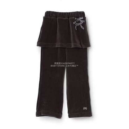 日本童裝 Ly# mine 天鵝絨喇叭褲連裙 100-150cm 女童款 秋季 SKIRTS PANTS