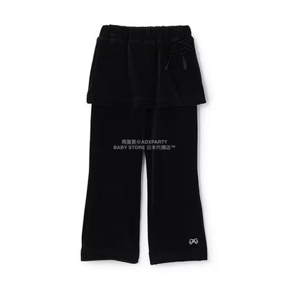 日本童裝 Ly# mine 天鵝絨喇叭褲連裙 100-150cm 女童款 秋季 SKIRTS PANTS