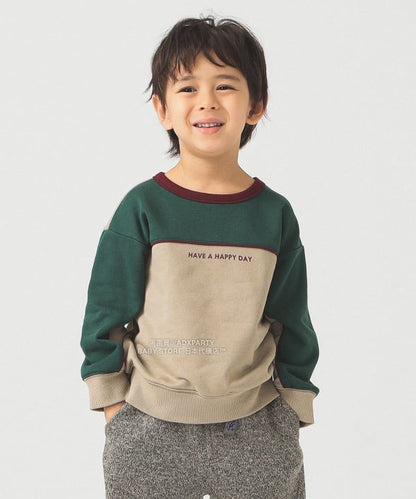 日本童裝  B:MING by BEAMS 拼色衛衣 100-140cm 男童款 秋冬季 TOPS