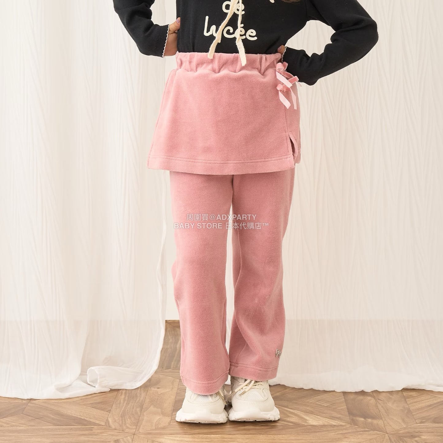 日本童裝 Ly# mine 天鵝絨喇叭褲連裙 100-150cm 女童款 秋季 SKIRTS PANTS