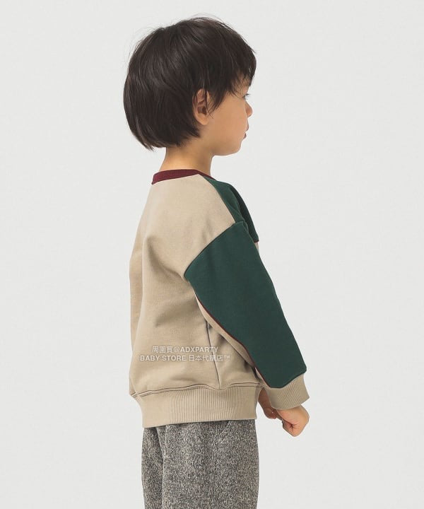 日本童裝  B:MING by BEAMS 拼色衛衣 100-140cm 男童款 秋冬季 TOPS