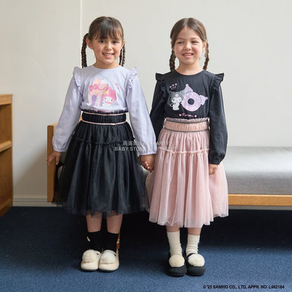 日本童裝 Ly# mine 皺褶薄紗裙 100-150cm 女童款 秋季 SKIRTS