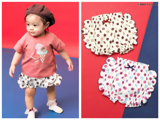 Japanese children's clothing SERAPH x Peko &amp; Poko Milk Girl Candy Shorts 70-90cm Girls' Newborn Baby Summer PANTS Other Brand Children's Clothing 