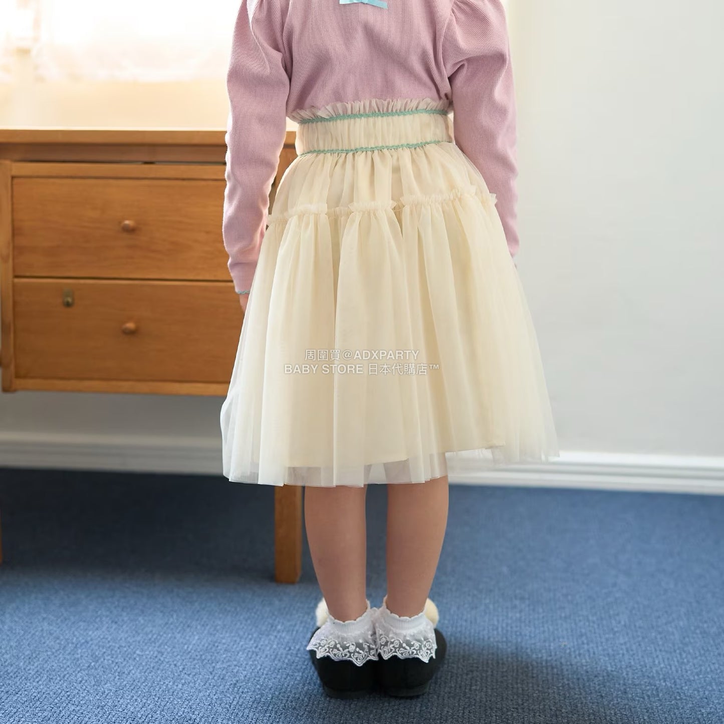 日本童裝 Ly# mine 皺褶薄紗裙 100-150cm 女童款 秋季 SKIRTS