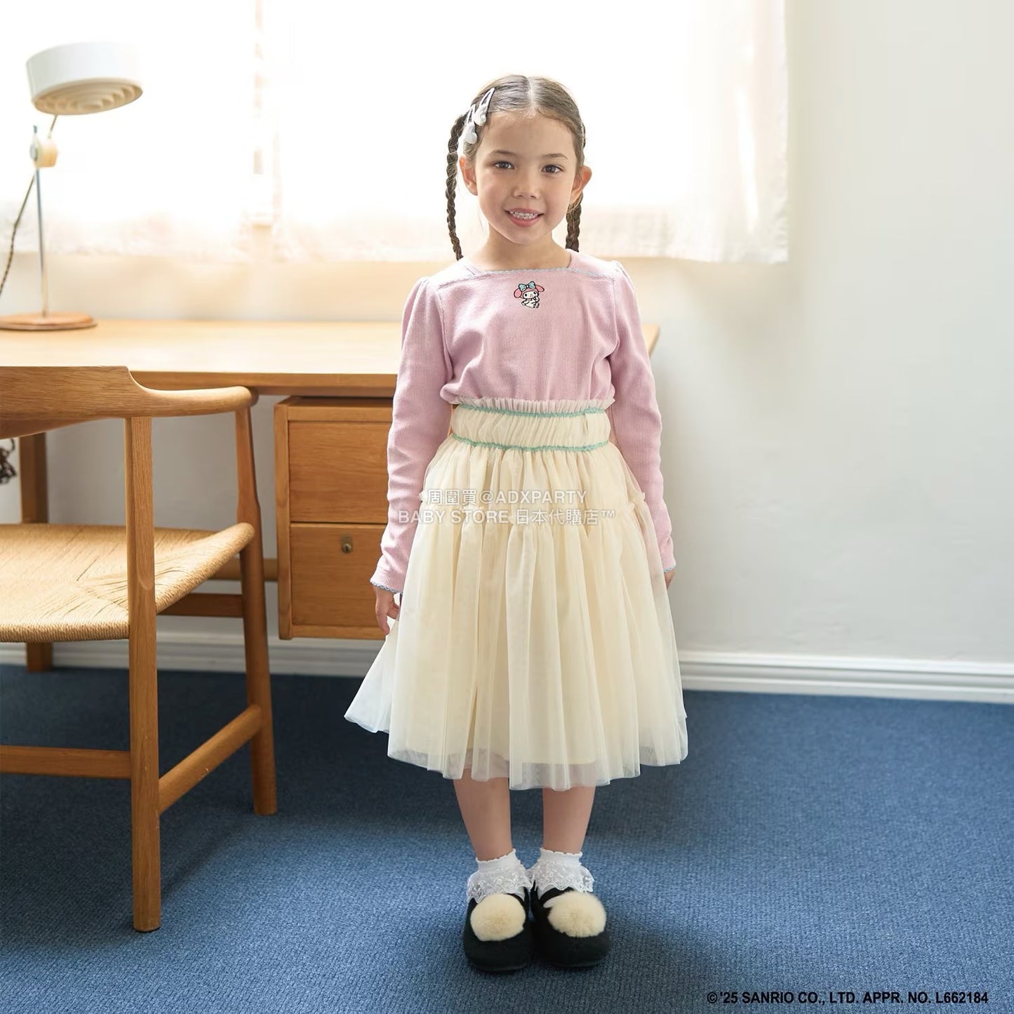 日本童裝 Ly# mine 皺褶薄紗裙 100-150cm 女童款 秋季 SKIRTS