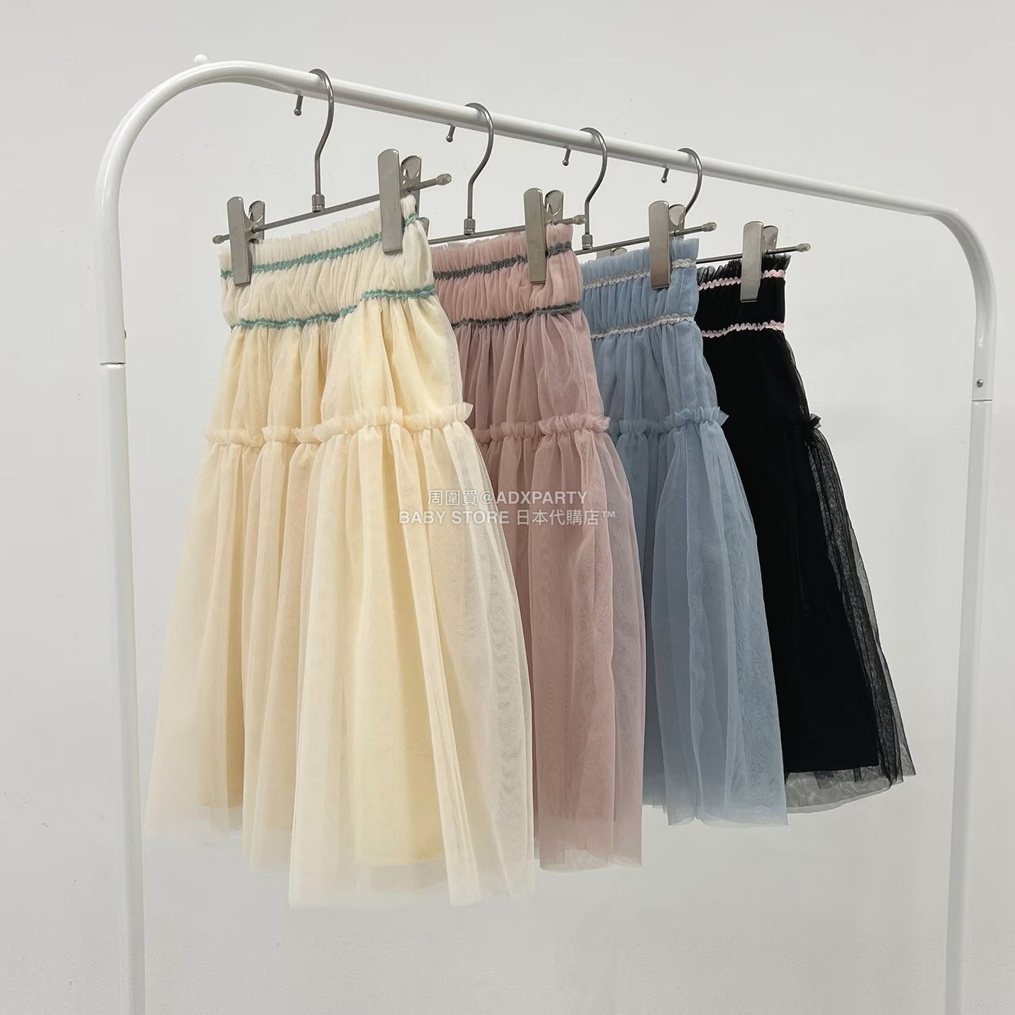 日本童裝 Ly# mine 皺褶薄紗裙 100-150cm 女童款 秋季 SKIRTS