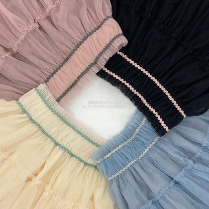 日本童裝 Ly# mine 皺褶薄紗裙 100-150cm 女童款 秋季 SKIRTS