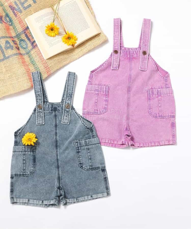 日本童裝 BREEZE 牛仔背帶褲 80-130cm 女童款 夏季 Jumpsuit